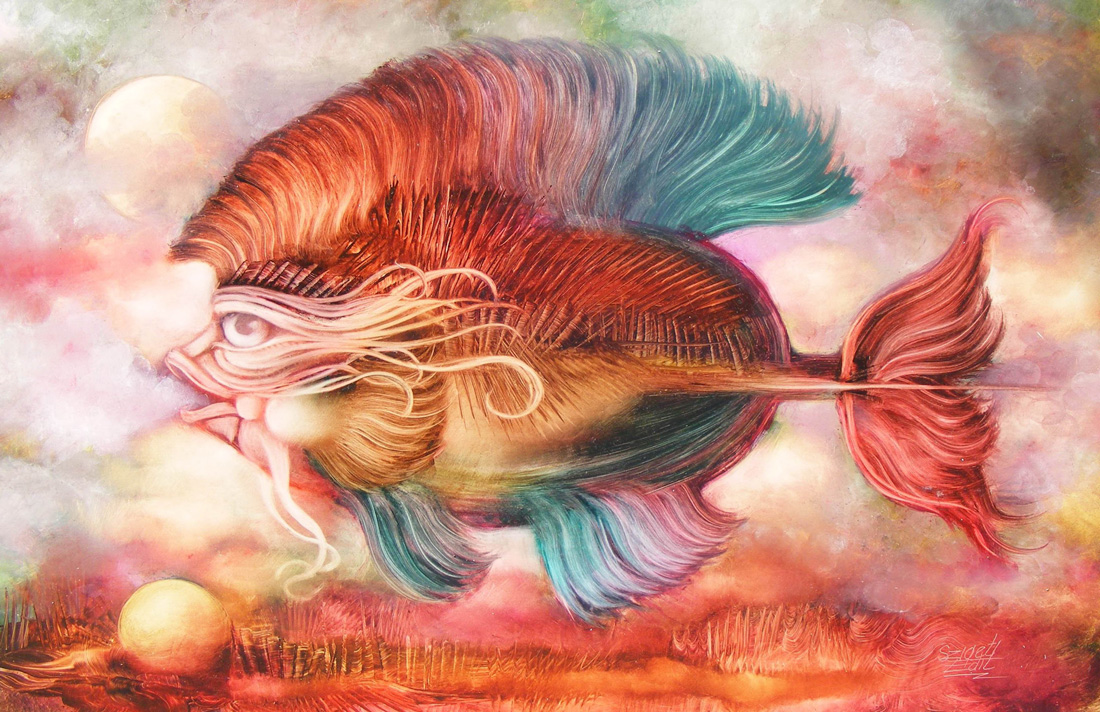 306 Rainbow fish 40x60 cm